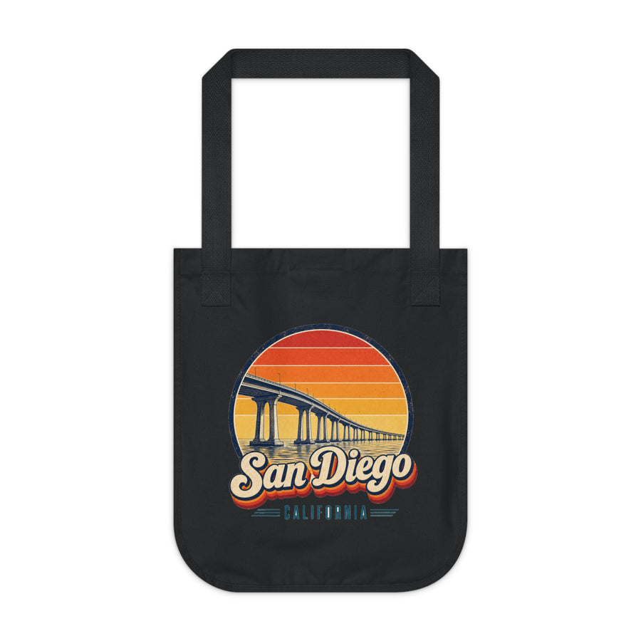 San Diego Retro Sunset Tote Bag