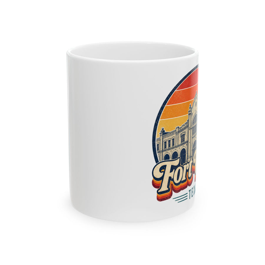Fort Worth Retro Sunset Mug