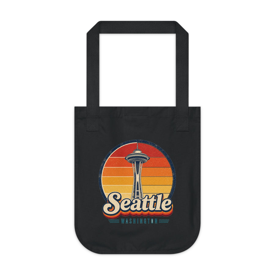 Seattle Retro Sunset Tote Bag