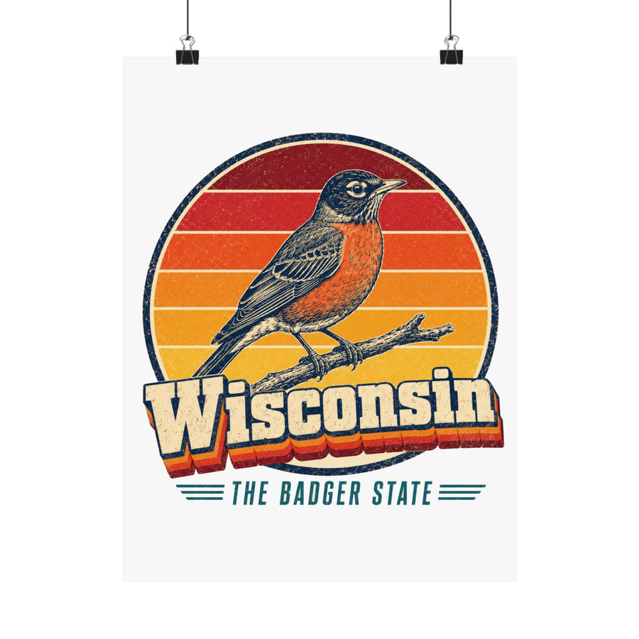 Wisconsin American Robin Poster