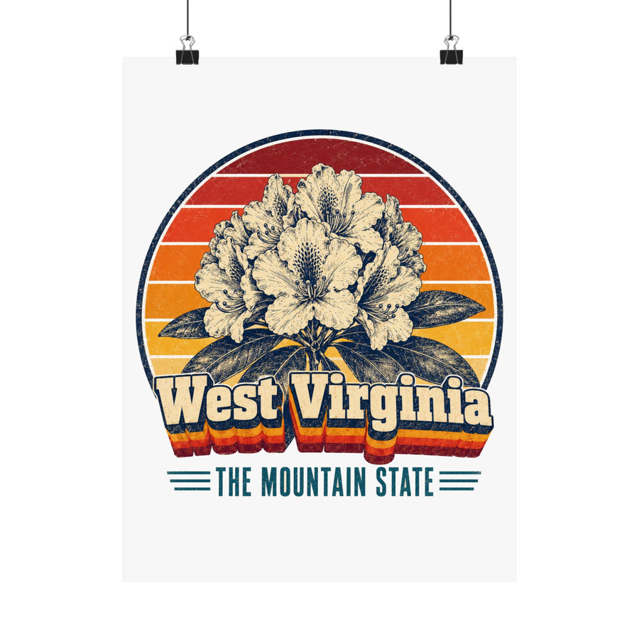 West Virginia Rhododendron Poster