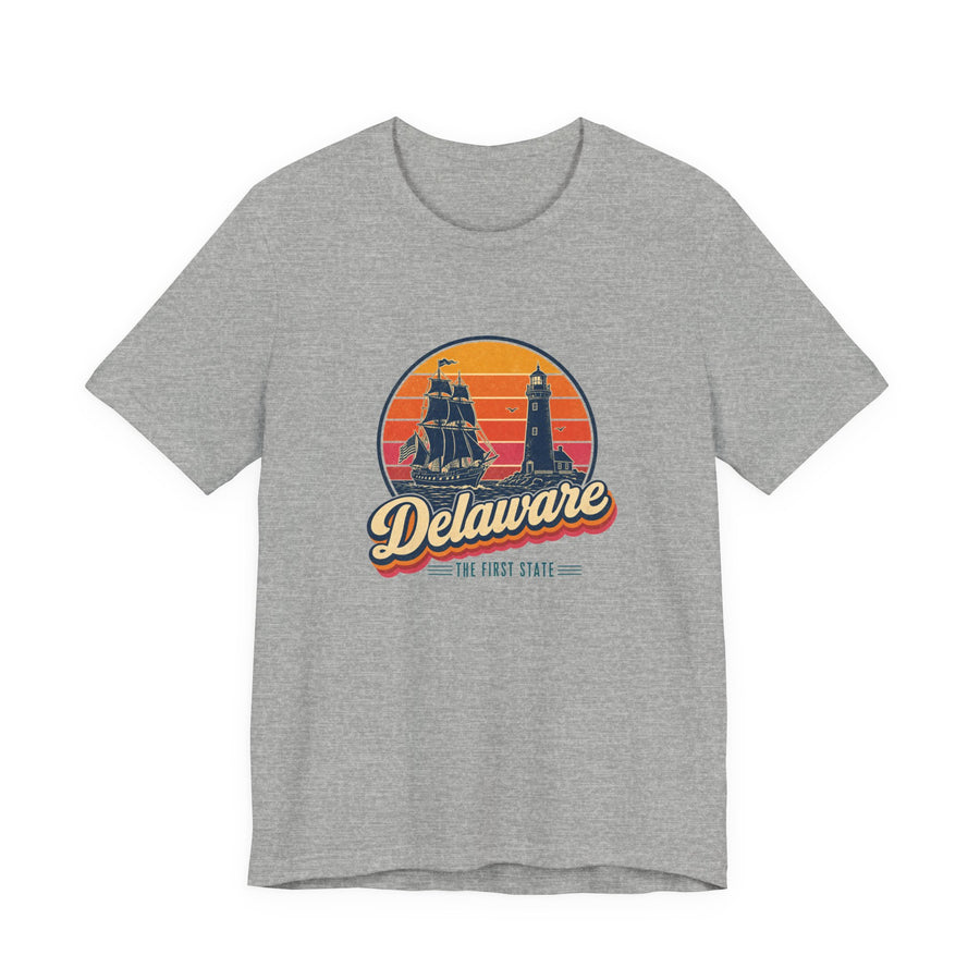 Delaware Retro Sunset Tee