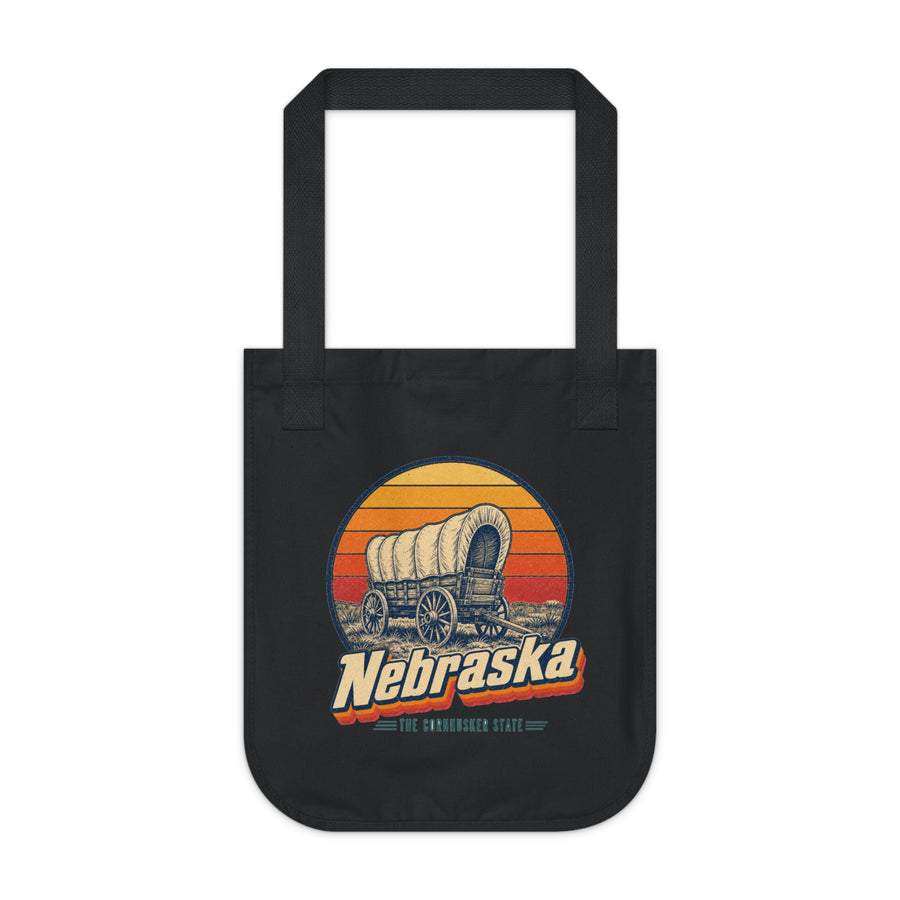 Nebraska Oregon Trail Covered Wagon Tote Bag