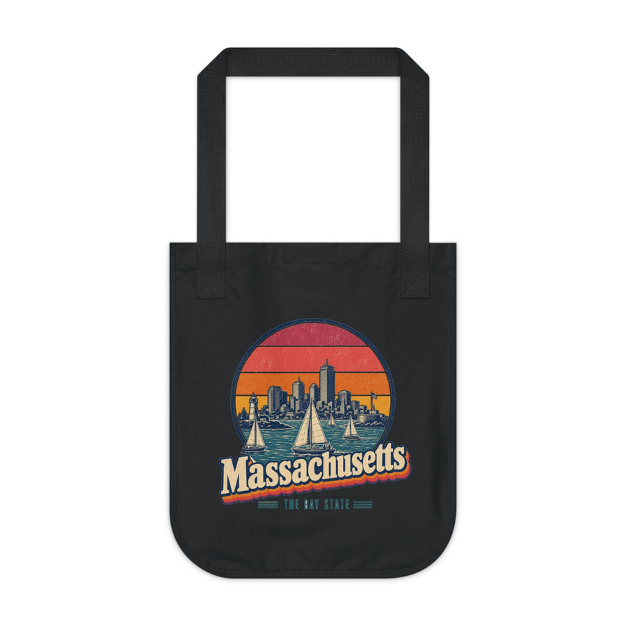 Massachusetts Boston Harbor Sailboats Tote Bag