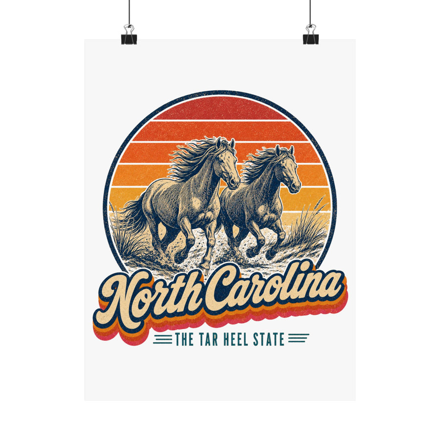 North Carolina Outer Banks Wild Horses Poster