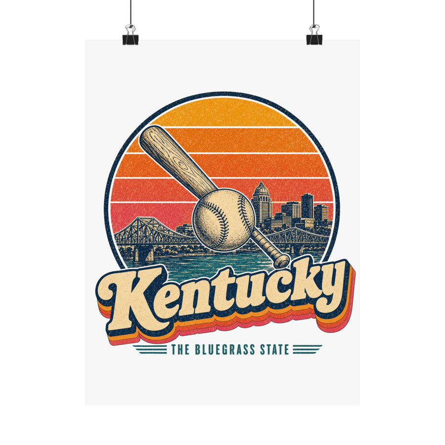 Kentucky Louisville Style Baseball Bat Poster