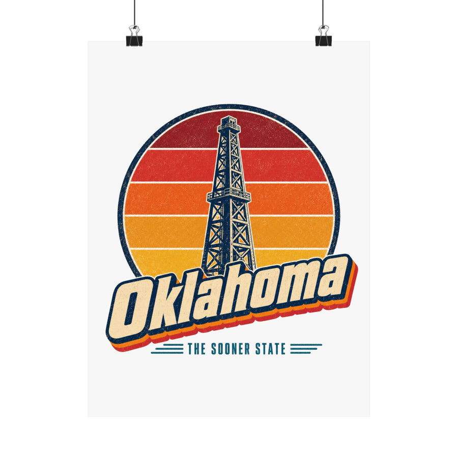 Oklahoma Oil Derrick Poster