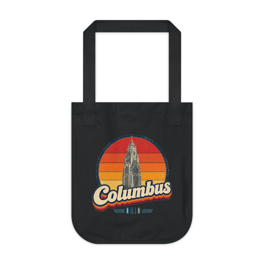Columbus Retro Sunset Tote Bag