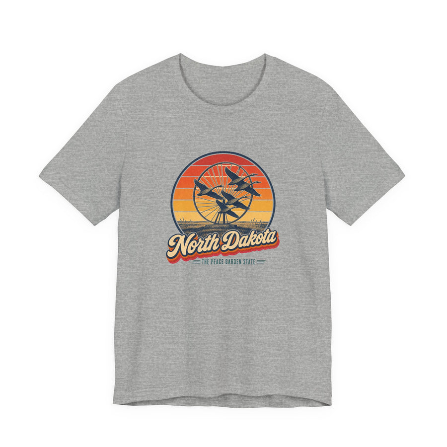 North Dakota Enchanted Highway Geese In Flight Tee