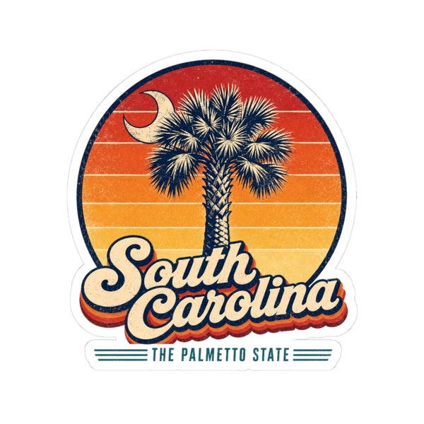 South Carolina Palmetto Crescent Moon Sticker