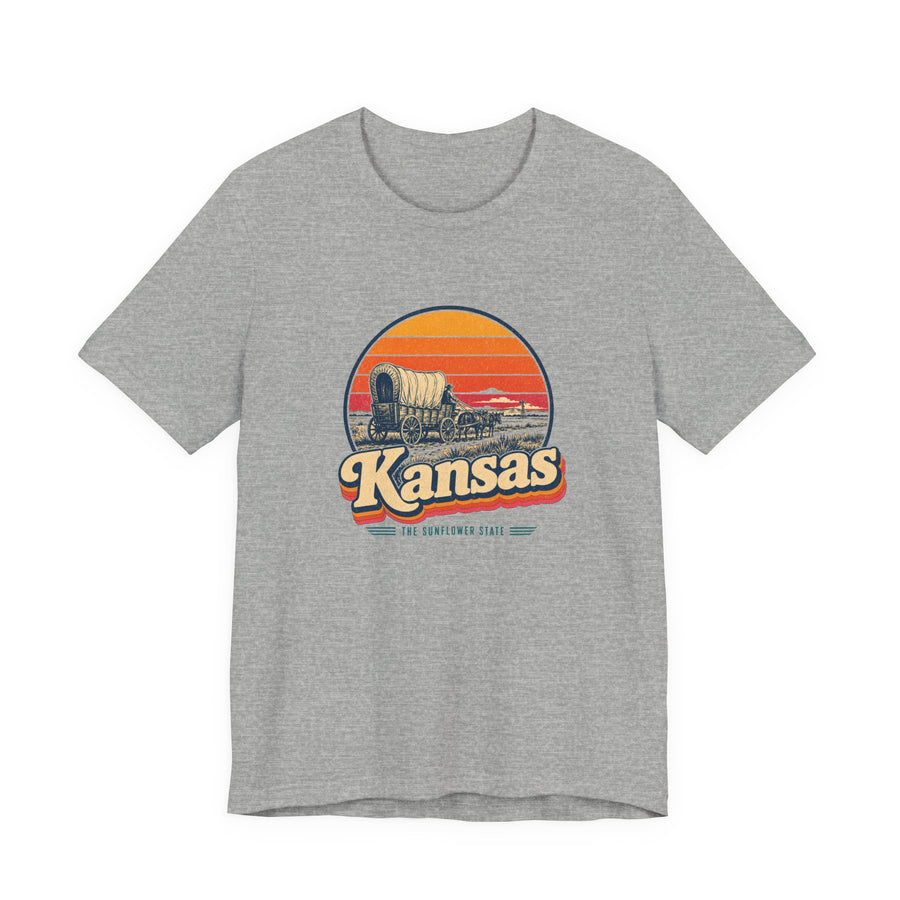 Kansas Santa Fe Trail Wagon Tee