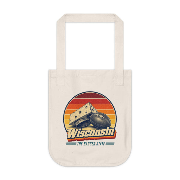 Wisconsin Cheesehead Football Tote Bag