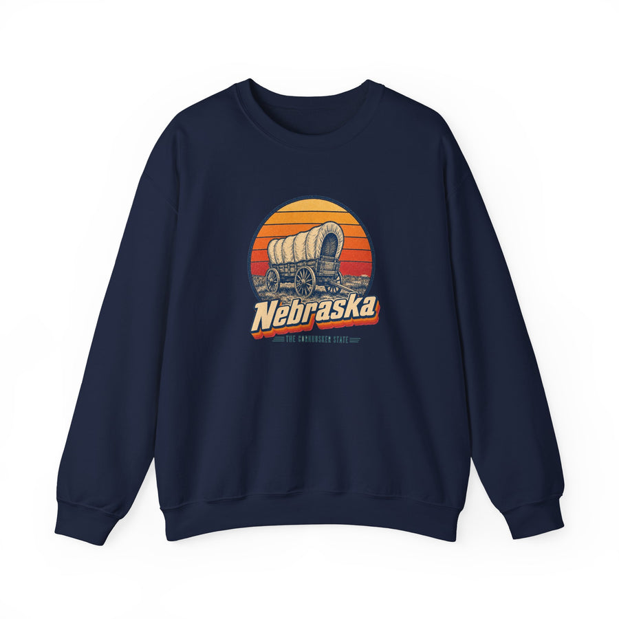 Nebraska Oregon Trail Covered Wagon Sweatshirt