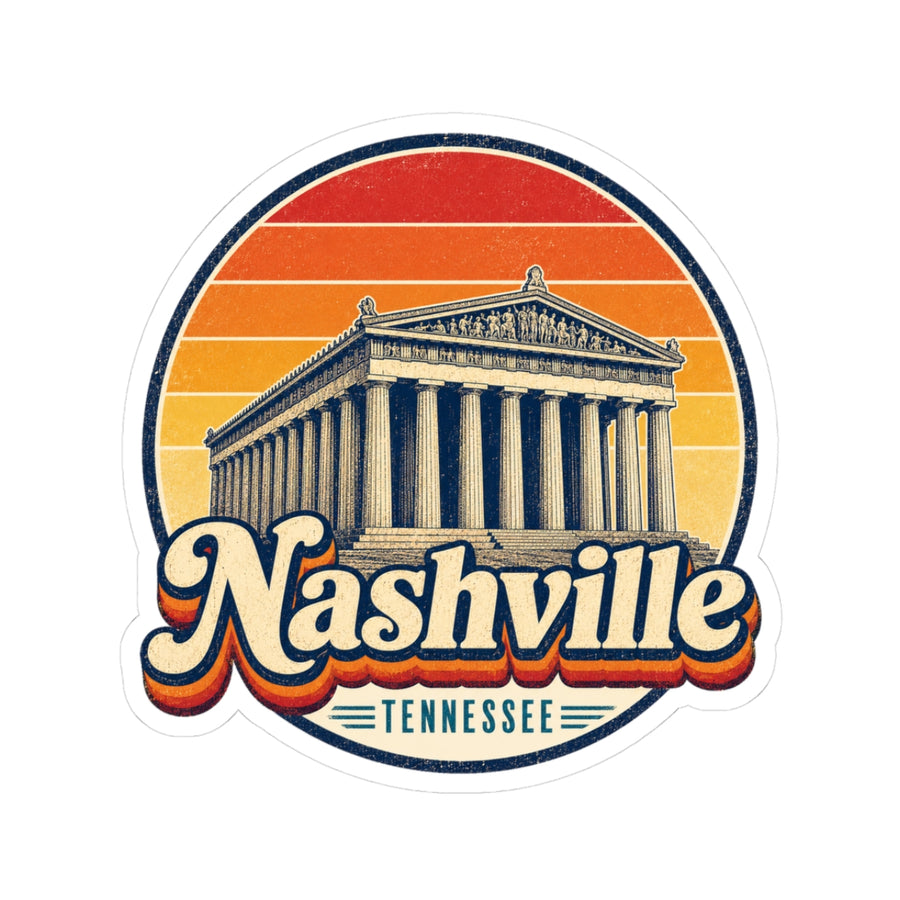 Nashville Retro Sunset Sticker