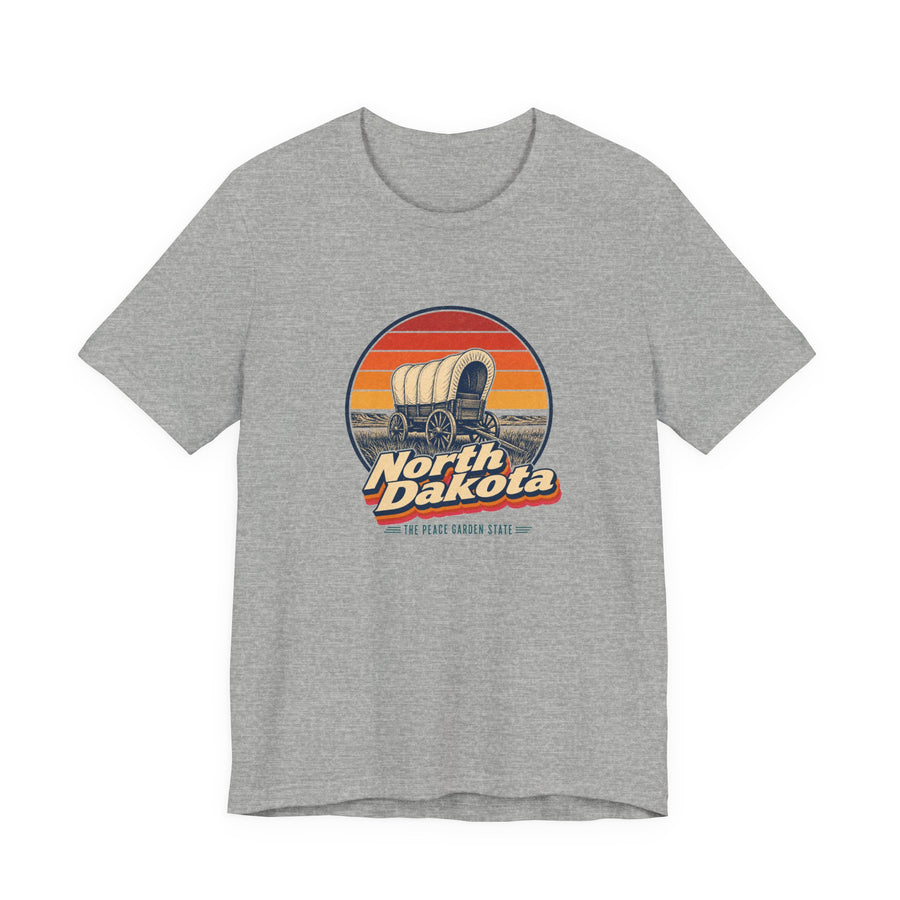 North Dakota Pioneer Covered Wagon Tee