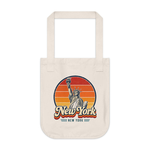 New York City Retro Sunset Tote Bag