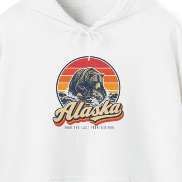 Alaska Grizzly Bear Catching Salmon Hoodie
