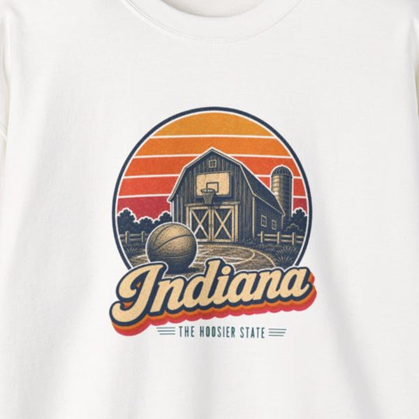 Indiana Basketball Hoop On Barn Sweatshirt