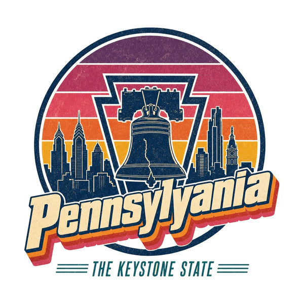 Pennsylvania Retro Sunset Tee