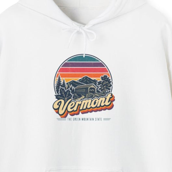 Vermont Retro Sunset Hoodie