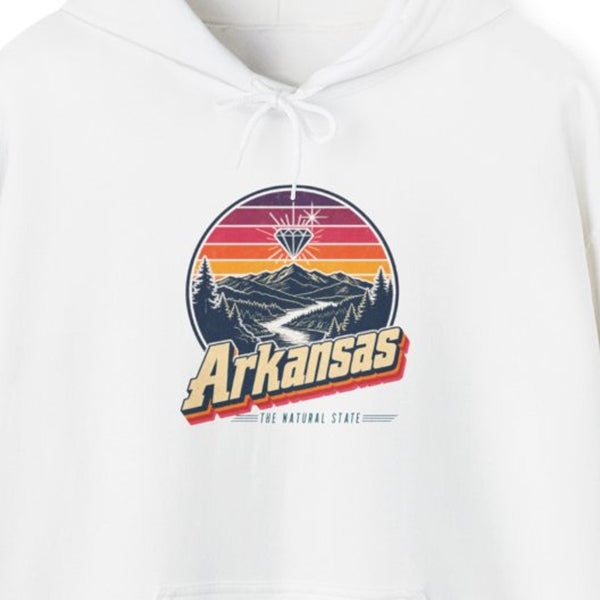 Arkansas Retro Sunset Hoodie