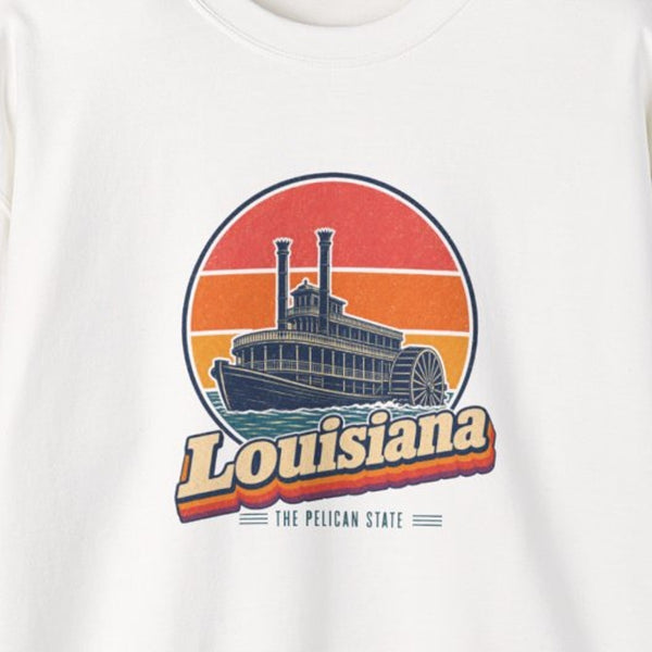 Louisiana Paddlewheel Steamboat Sweatshirt