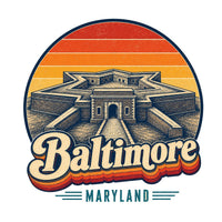 Baltimore Retro Sunset Tee