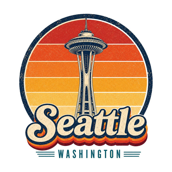 Seattle Retro Sunset Tee