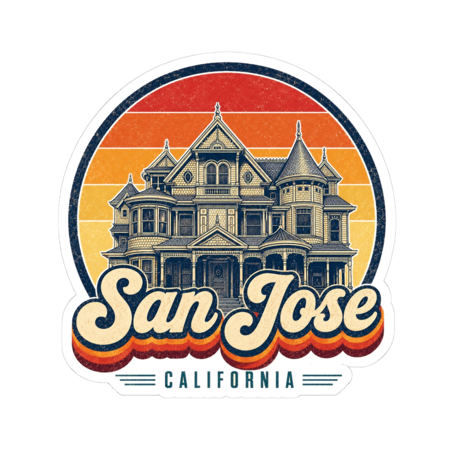 San Jose Retro Sunset Sticker