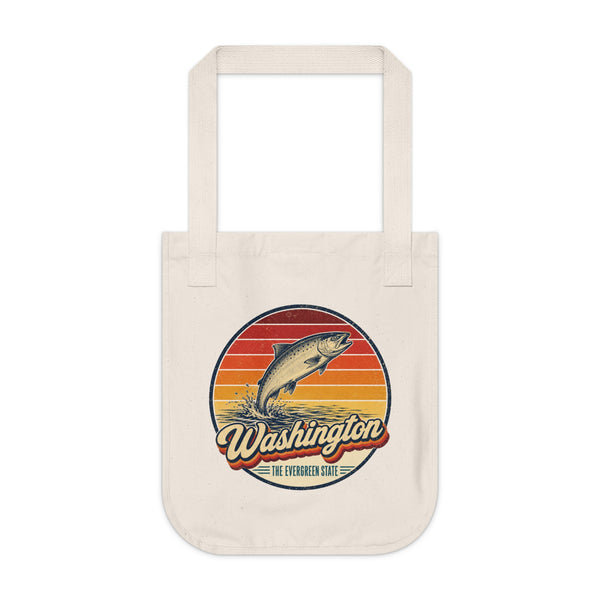 Washington Leaping Salmon Tote Bag