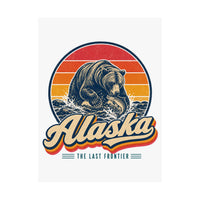 Alaska Grizzly Bear Catching Salmon Poster