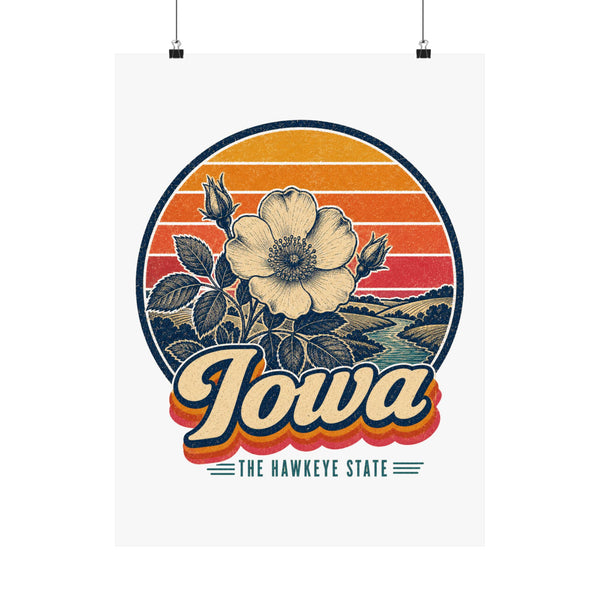 Iowa Wild Rose Poster