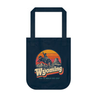 Wyoming Retro Sunset Tote Bag