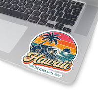 Hawaii Retro Sunset Sticker