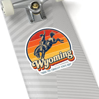 Wyoming Bucking Bronco Cowboy Sticker