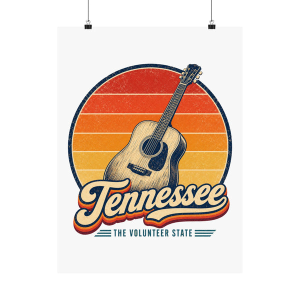 Tennessee Acoustic Guitar Nashville Poster