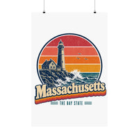Massachusetts Lighthouse On A Bluff Poster