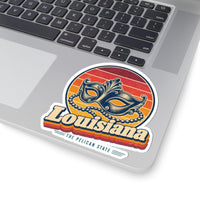Louisiana Mardi Gras Mask And Beads Sticker