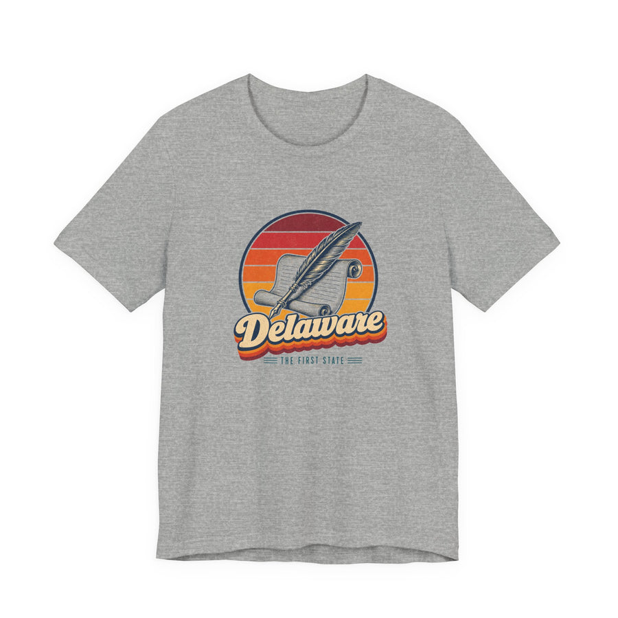 Delaware Constitution Quill And Scroll Tee