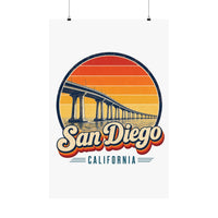 San Diego Retro Sunset Poster