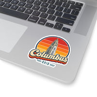 Columbus Retro Sunset Sticker