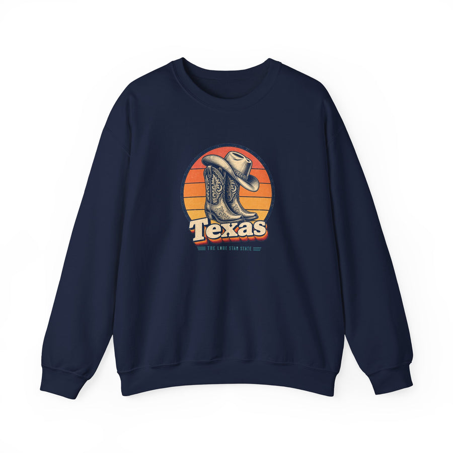 Texas Cowboy Boots Hat Sweatshirt