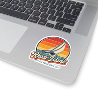 Rhode Island Sailboat Heeling Sticker