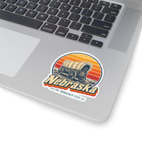 Nebraska Oregon Trail Covered Wagon Sticker