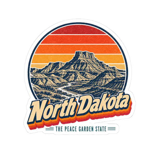 North Dakota Badlands Buttes Sticker