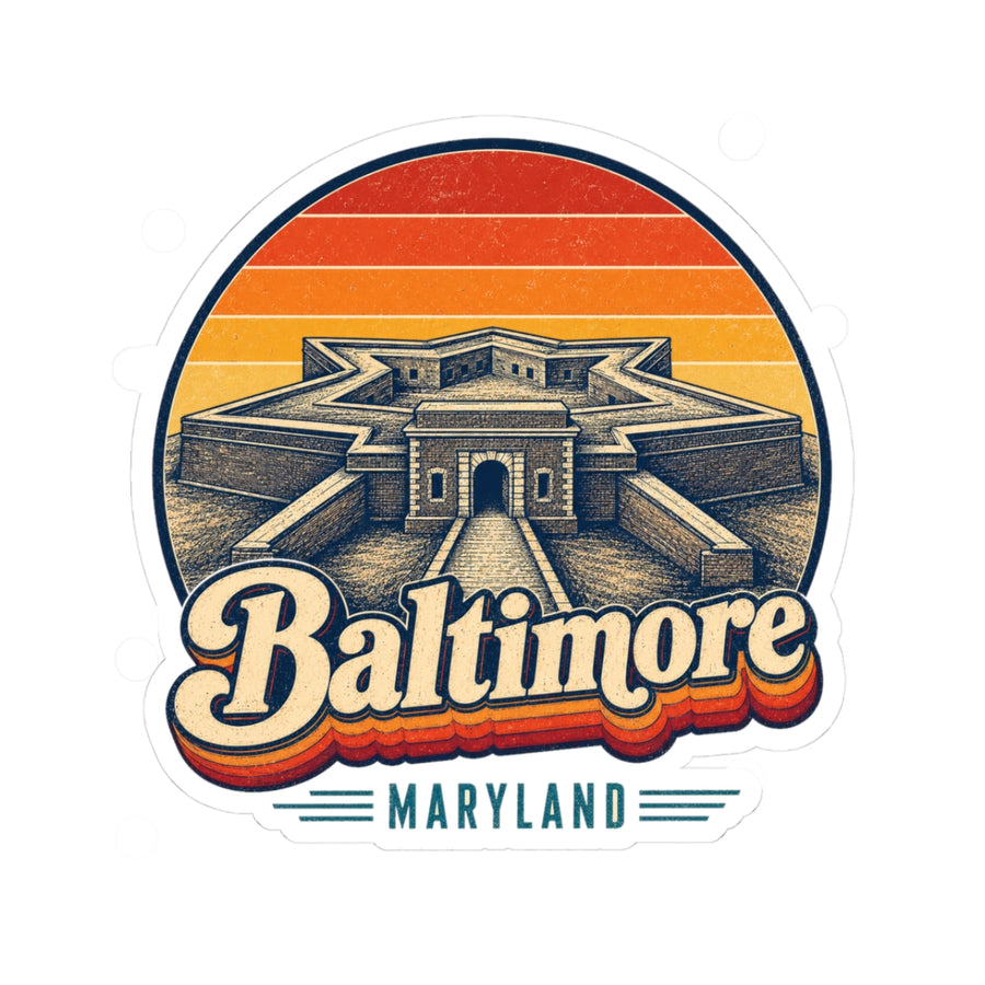 Baltimore Retro Sunset Sticker