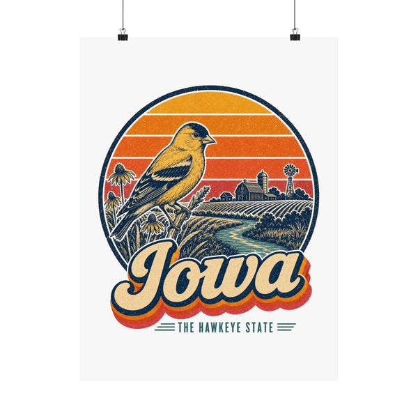 Iowa Eastern Goldfinch Poster