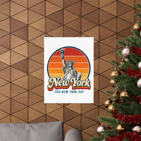 New York City Retro Sunset Poster