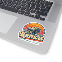 Kansas Buffalo On Prairie Sticker