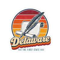 Delaware Constitution Quill And Scroll Sticker